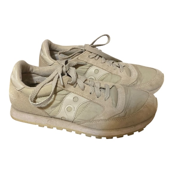 Saucony ‘Jazz’ original leather & nylon retro neutral sneaker. Sz 7 - Picture 1 of 11